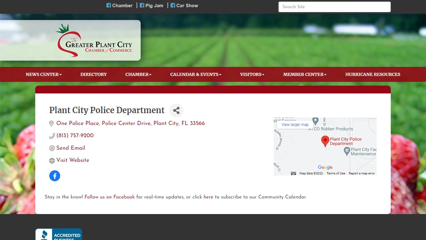 Plant City Police Department - Greater Plant City Chamber of Commerce, FL